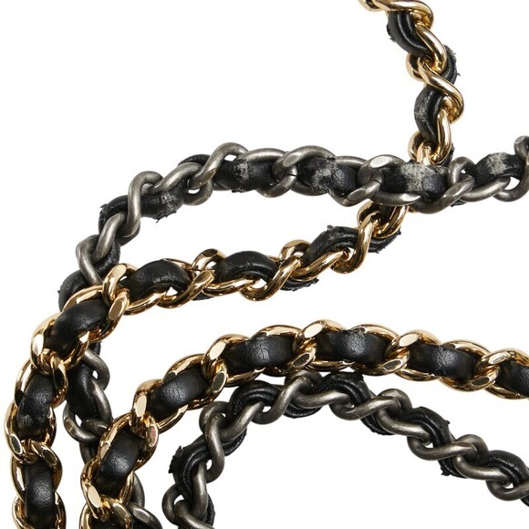 Chanel Gabriel Chain Shoulder Bag Black Felt Leather - Picture 5 of 9